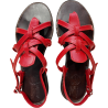 Sandalo cuoio rosso