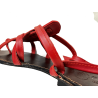Sandalo cuoio rosso