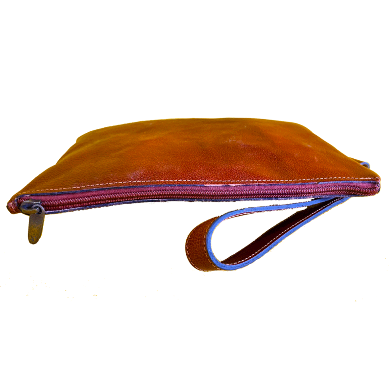 Pochette uomo in vera pelle con maniglia