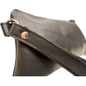 Pochette uomo in vera pelle nera con maniglia