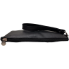 Pochette uomo in vera pelle nera con maniglia