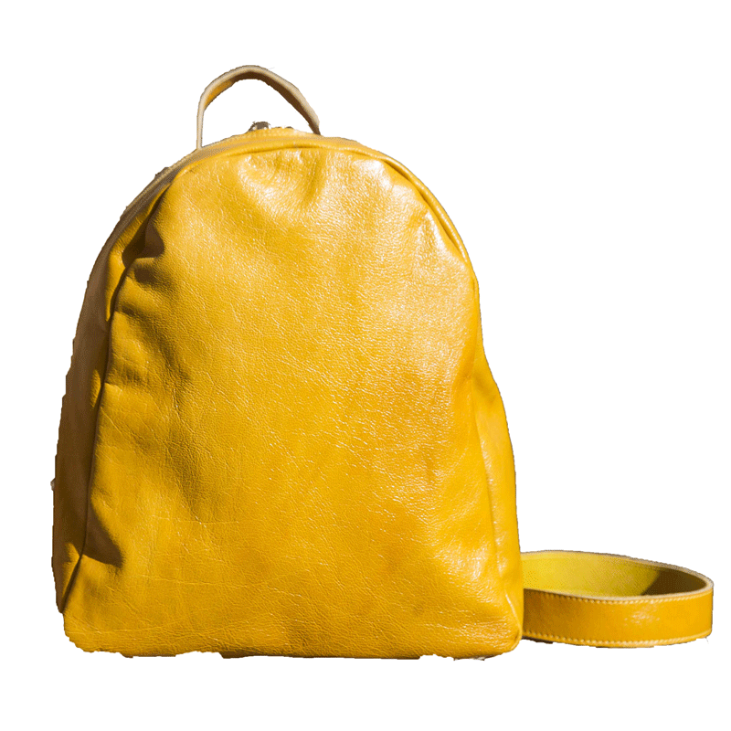 Zainetto pelle giallo